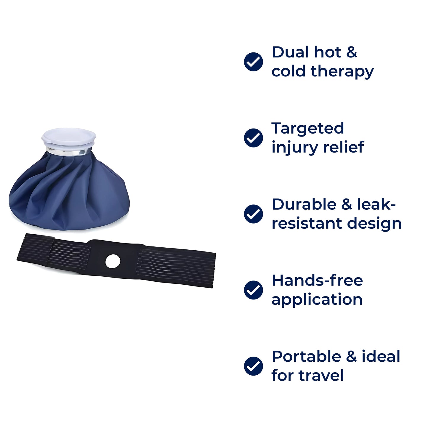 Reusable Hot and Cold Therapy Pack with Flexible Gel and Insulated Design