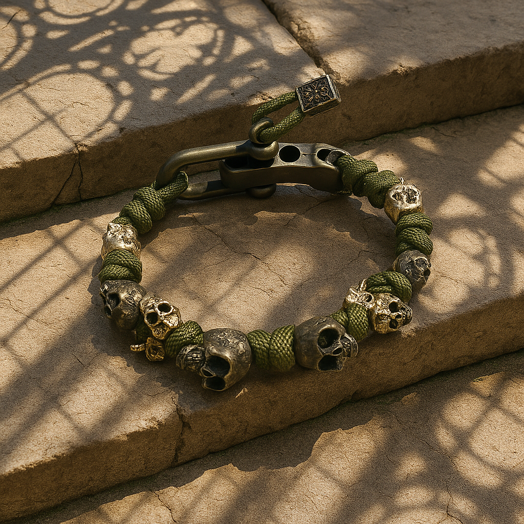 Raven Gothic Skull Bracelet