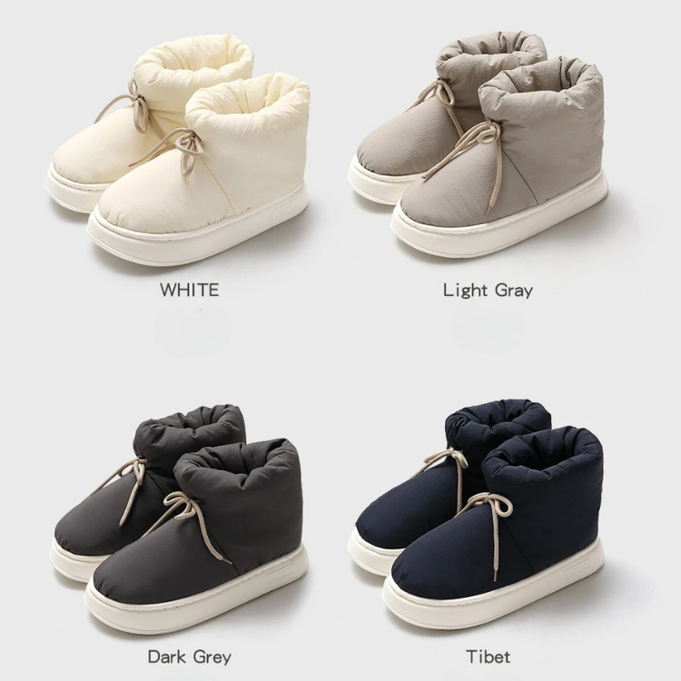 Lace-up Plush Booties