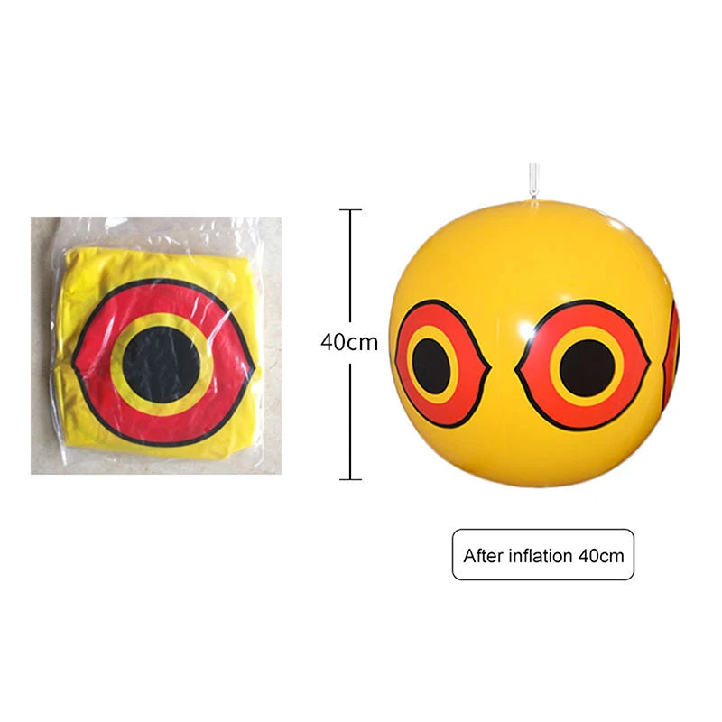 Bird Repeller Balloon with Reflective Sticker and Predator Eye Pattern for Gardens and Pools
