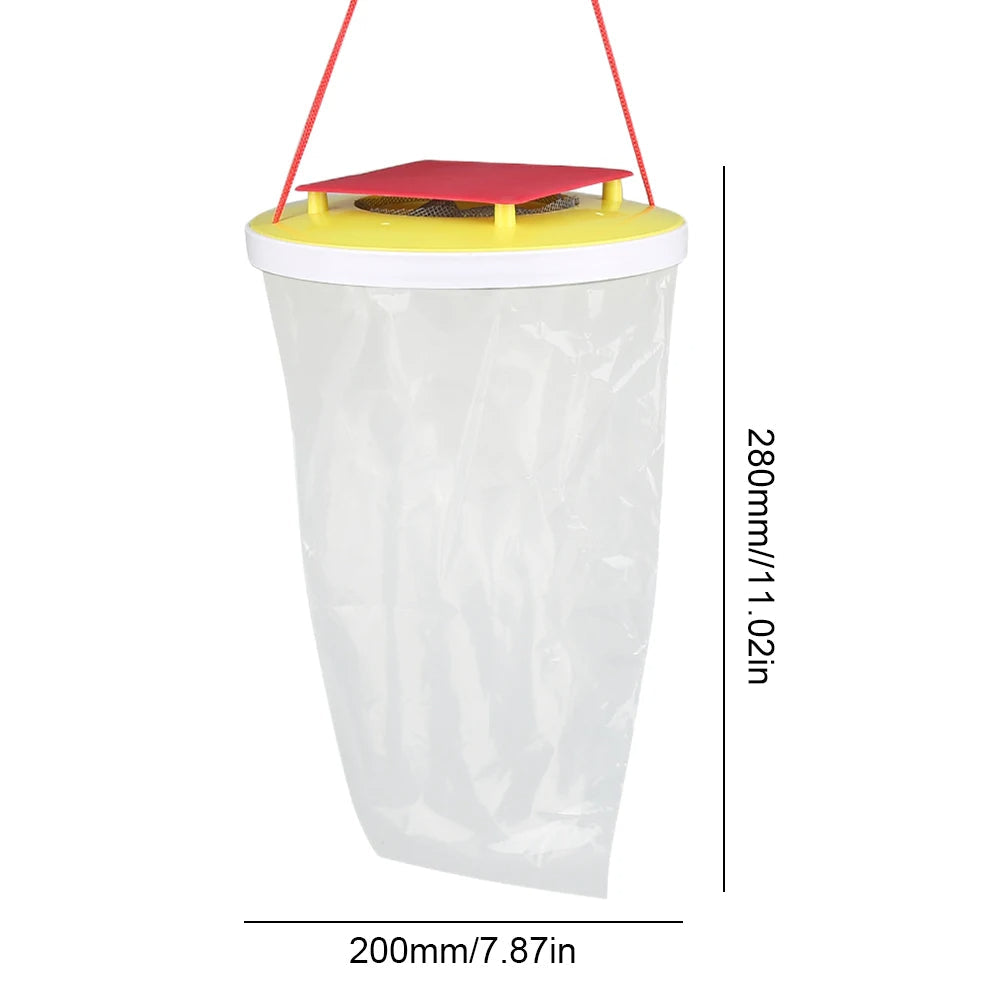 Water Activated Fly Trap Bag with Hanging Cap and Natural Fly Bait
