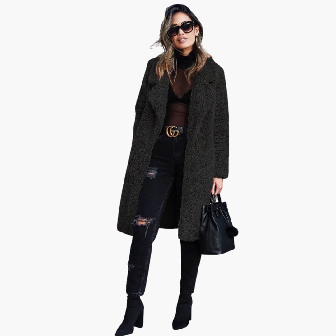 Amara Long Teddy Coat