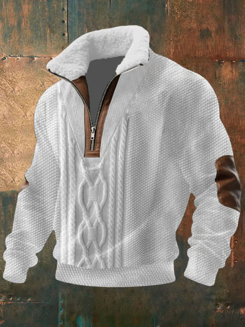 Magnus Sherpa-Collar Knit Sweater