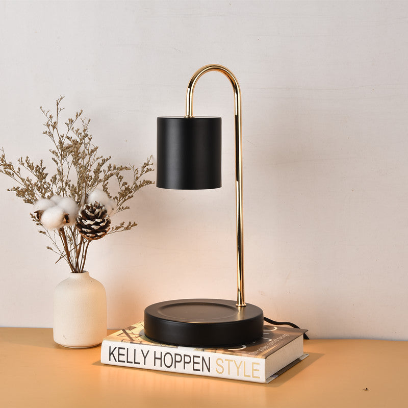 Arch Table Lamp with Focused Downward Lighting and Adjustable Metal Arm