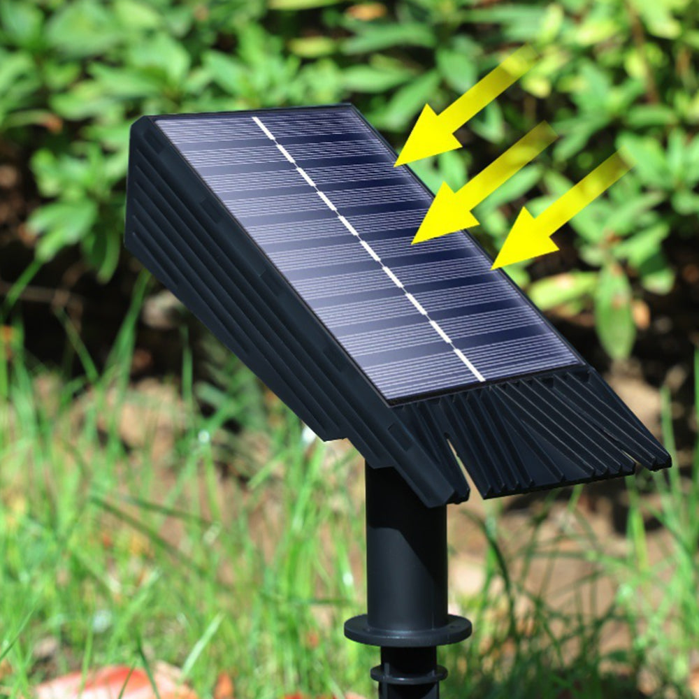 Solar LED Pathway Light with Adjustable Zoom Beam and RGB Color Options