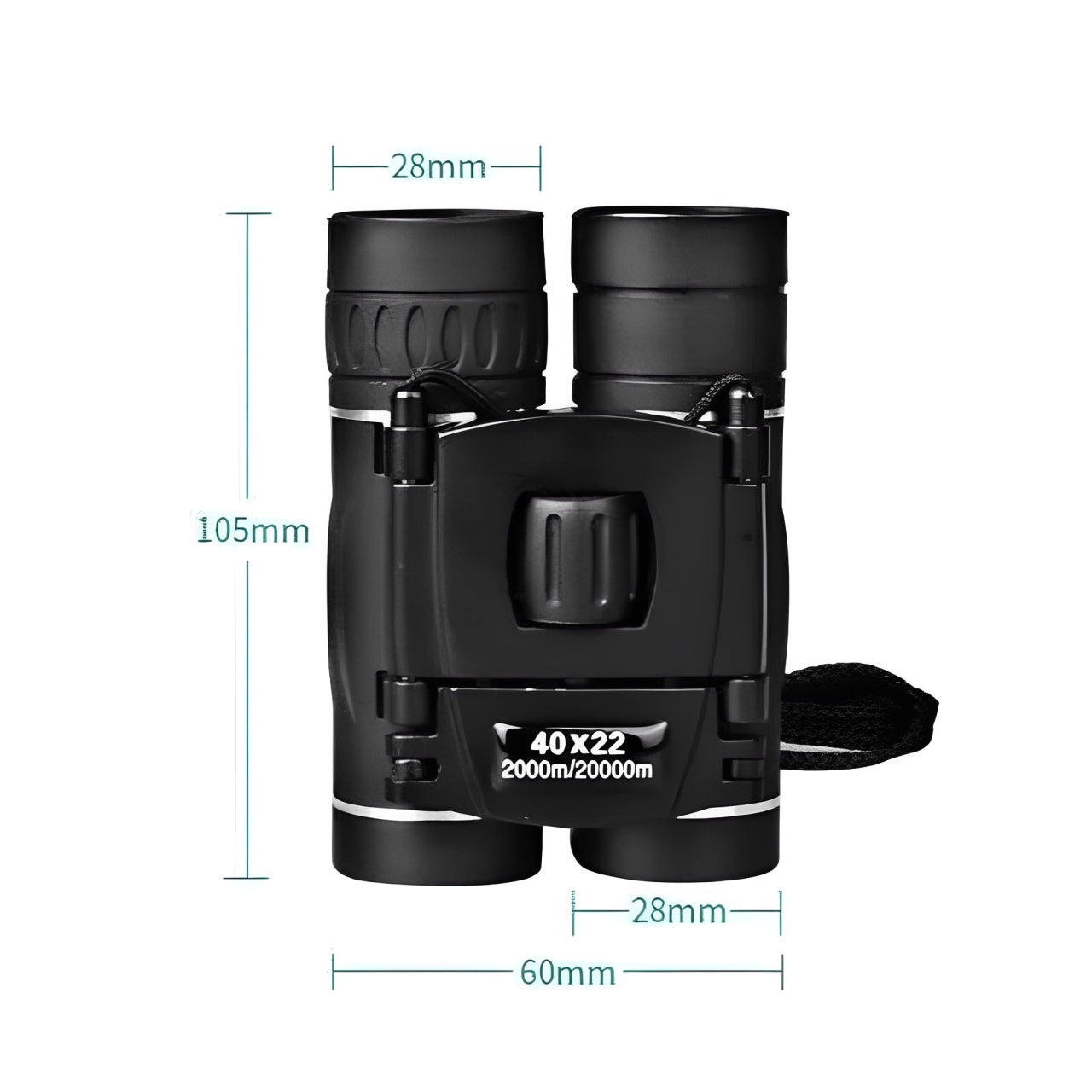 Binoculars with 40x Magnification and Foldable Frame for Long Distance Viewing