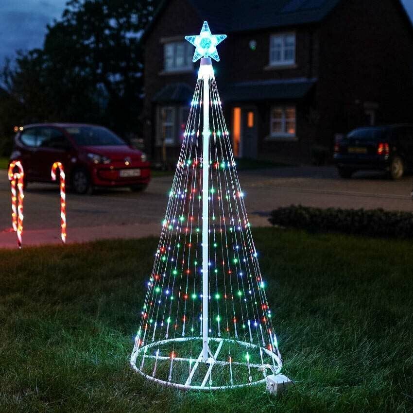 Outdoor Star String Lights with 150 Multicolor Bulbs and 12 Lighting Modes, 6.5ft
