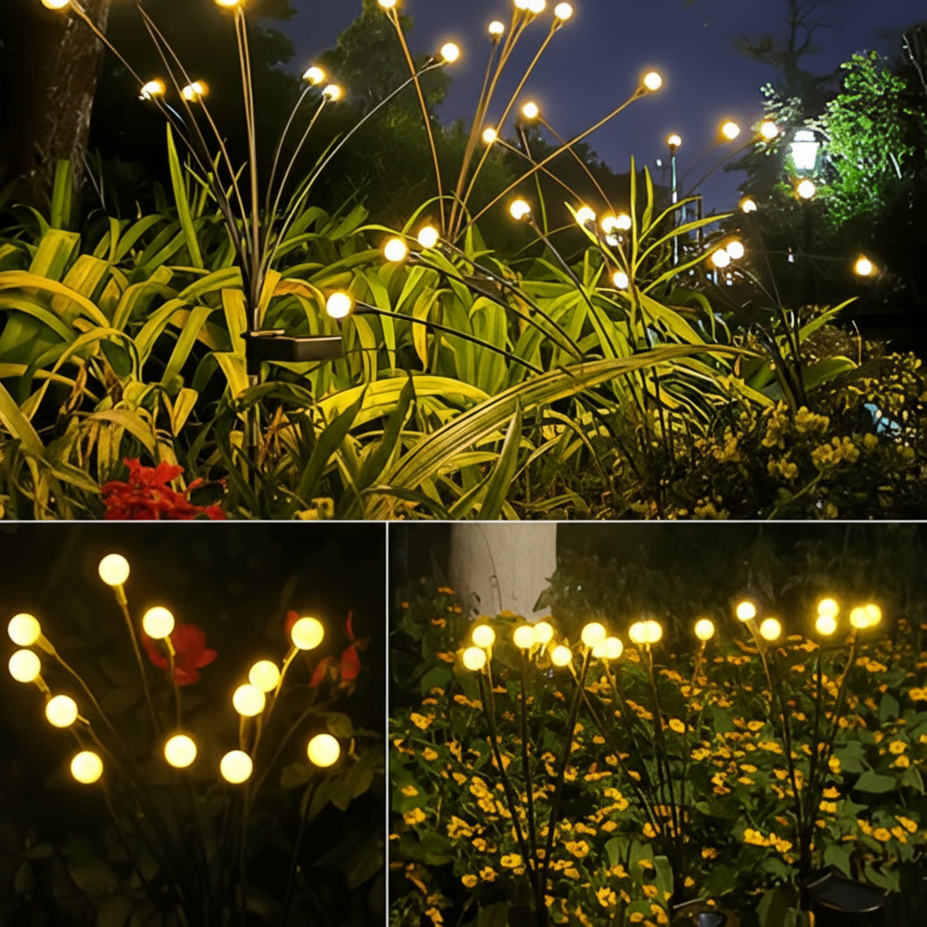 Solar Powered Garden Light with Swaying Stem and Warm White Glow, 27.5 Inch Height