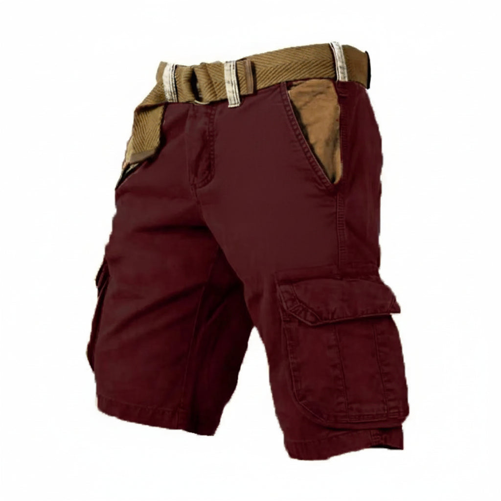 Men's Cargo Shorts with Six Pockets and Cotton Stretch Blend