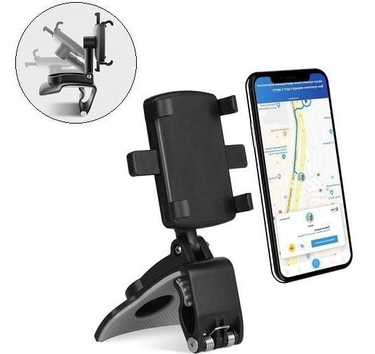 Car Phone Holder with 360° Rotation and 180° Tilt for Dashboard Mount