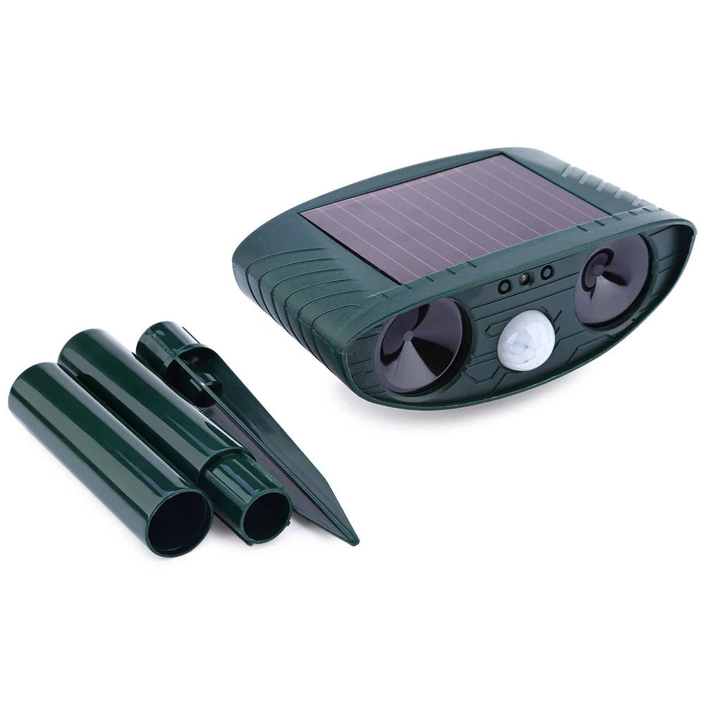 Motion Activated Woodpecker Deterrent with Solar Charging and 33ft Detection