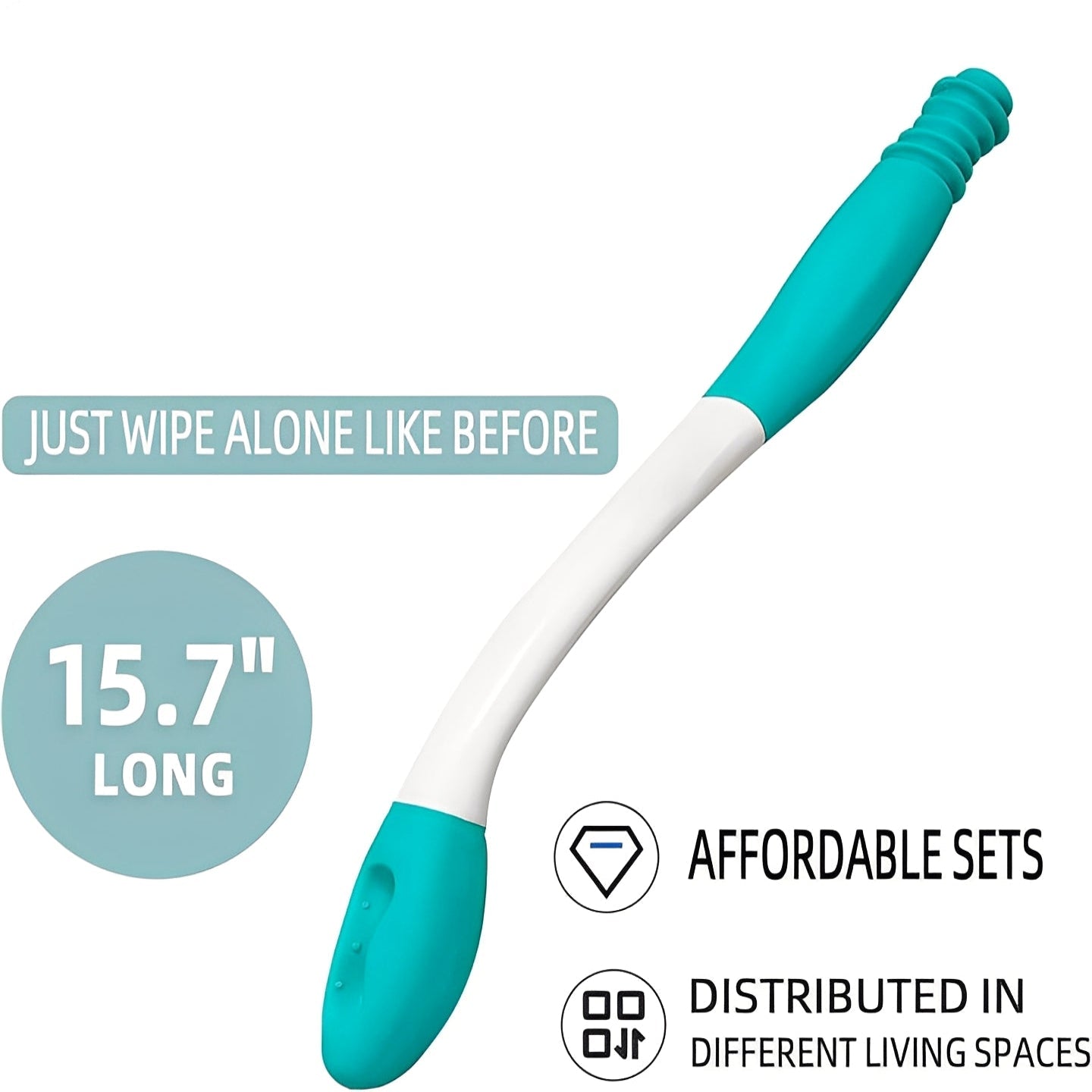 Extended Reach Hygiene Wand with Push Button Release and Ergonomic Handle, 2 Pack