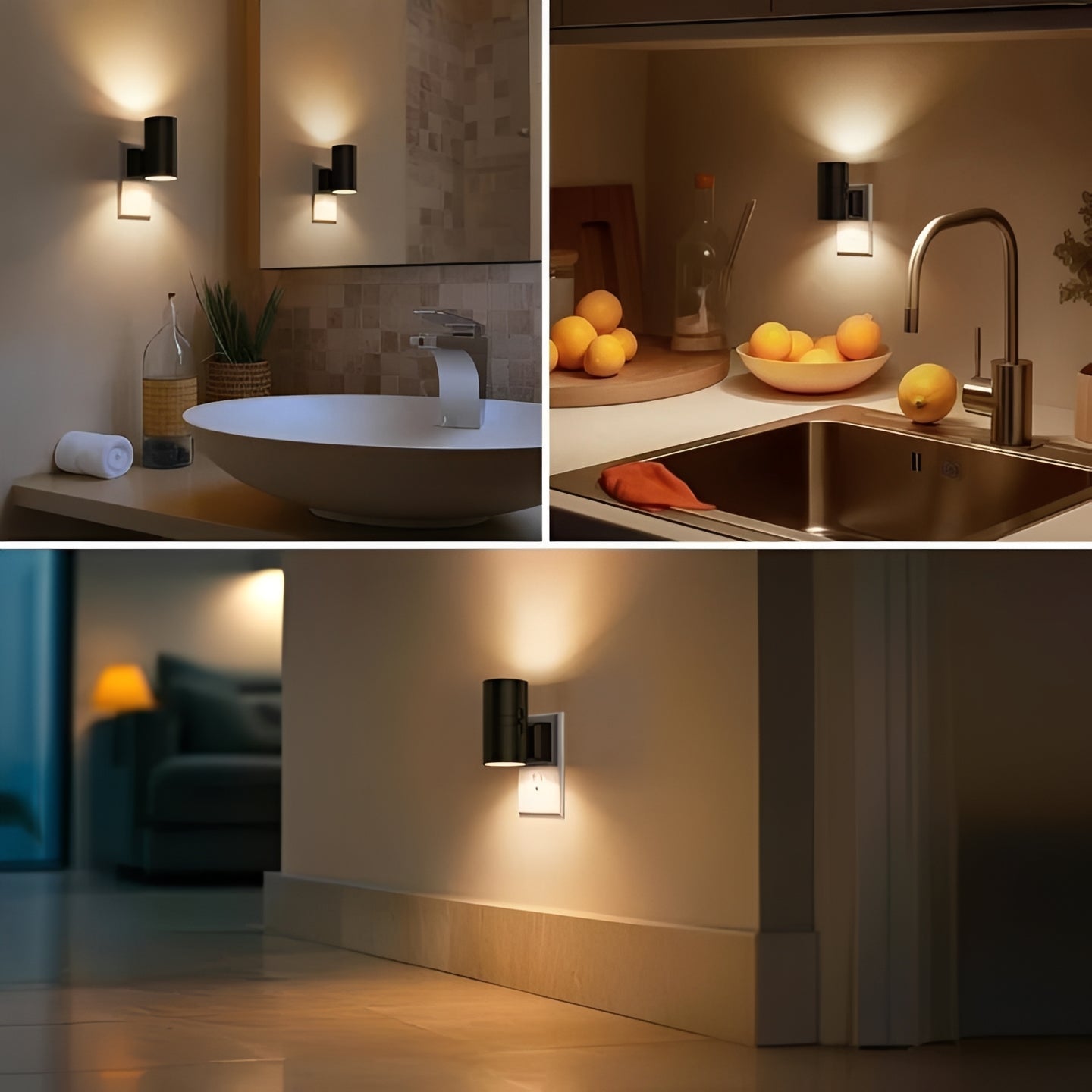 LED Night Light with Automatic Dusk Sensor and Dual Brightness Modes