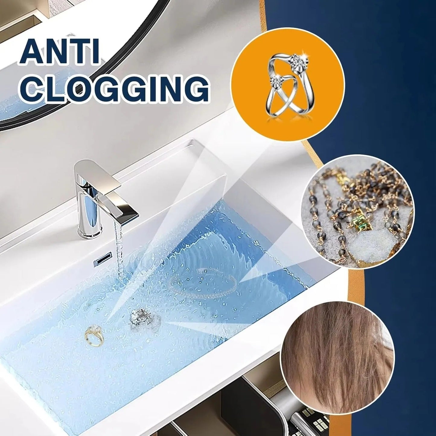 Sink Stopper with Removable Strainer Basket and Push Control for 1.3-1.5in Drains