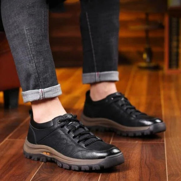 Ergonomic Shoes with Arch Support and Breathable Lining for Men, Cowhide Upper