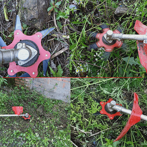 Steel Trimmer Head with Six Blades and Manganese Construction for Grass Cutters