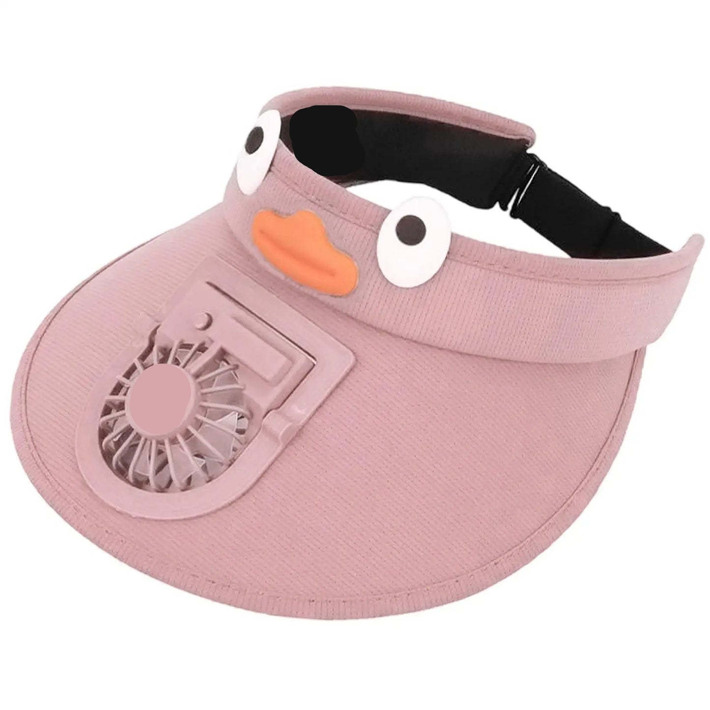 Kids Sun Visor with Built-In Cooling Fan and Adjustable Chin Strap