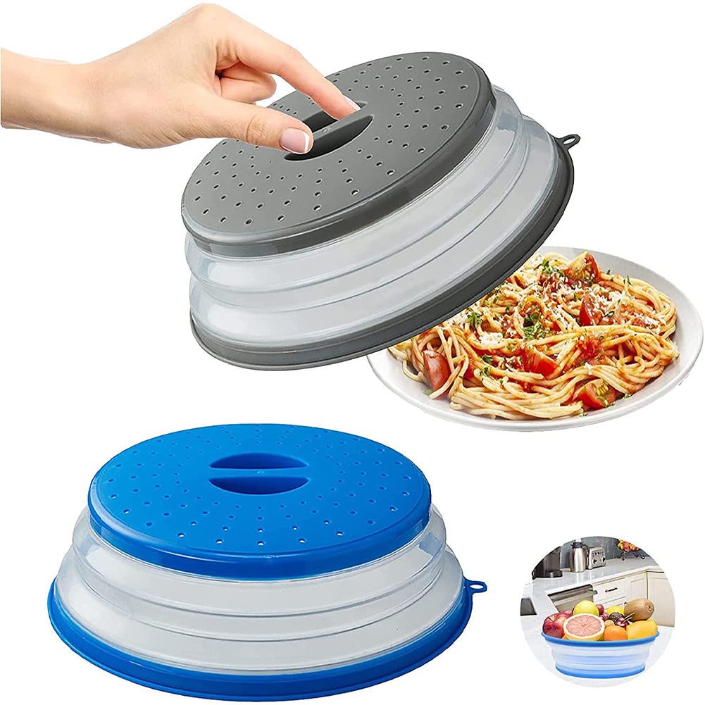 Foldable Silicone Splatter Guard for Microwave Cooking and Food Storage