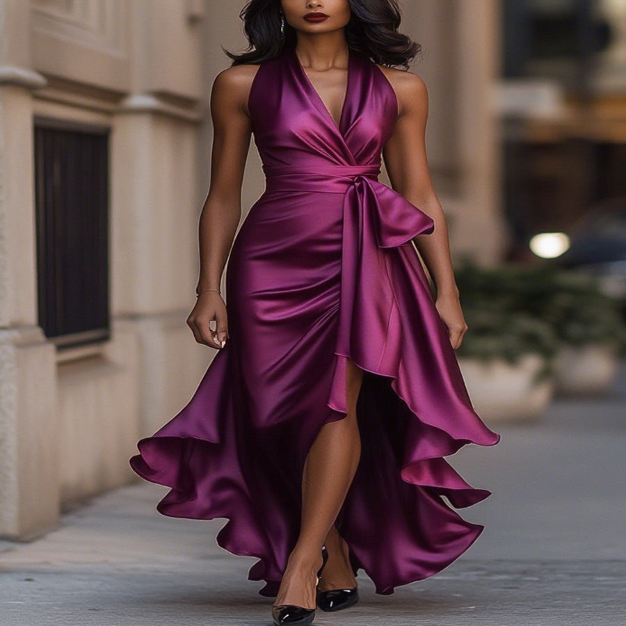 Iris Halter Wrap Dress