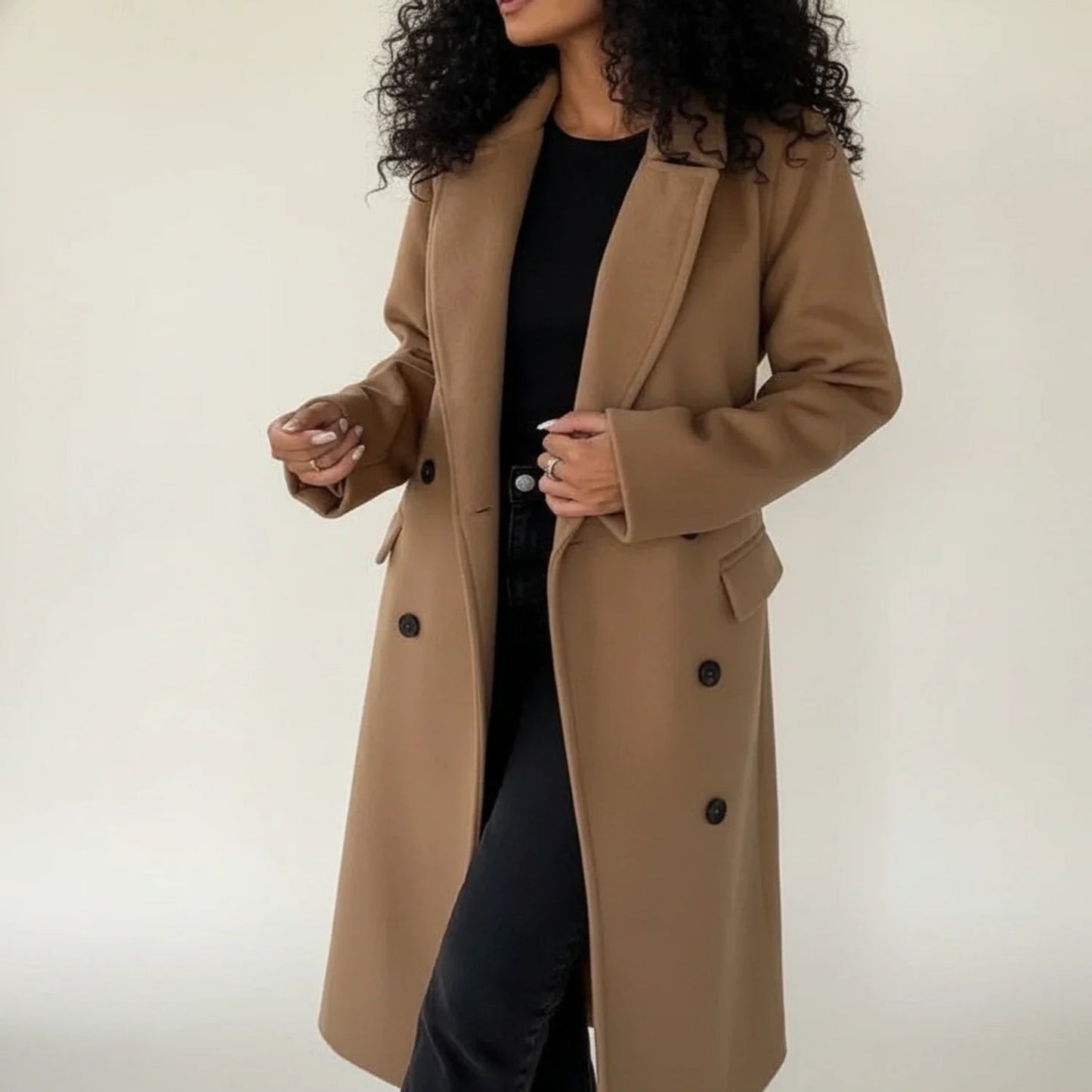 Elena Belted Midi Overcoat