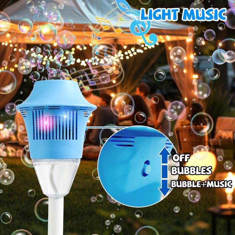 Automatic Bubble Maker with Adjustable Stand and Multiple Wands for Kids