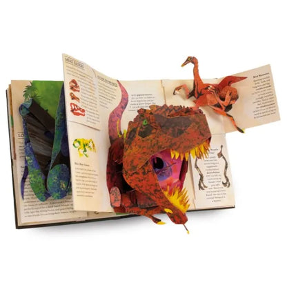3D Pop-Up Dinosaur and Sea Monster Book with Hardcover Binding and Educational Facts