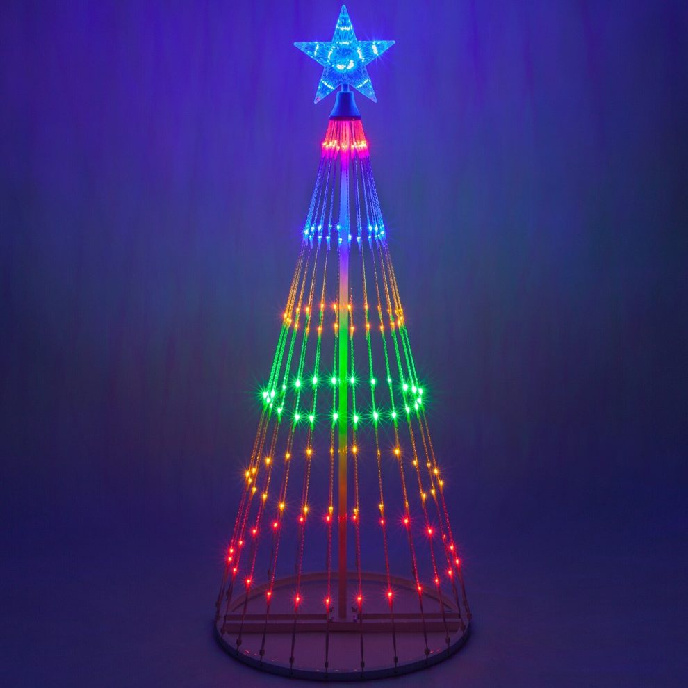 Outdoor Star String Lights with 150 Multicolor Bulbs and 12 Lighting Modes, 6.5ft