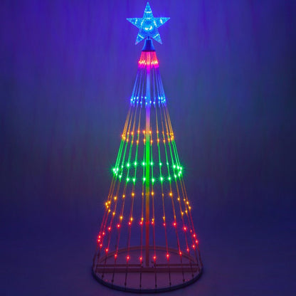 Outdoor Star String Lights with 150 Multicolor Bulbs and 12 Lighting Modes, 6.5ft