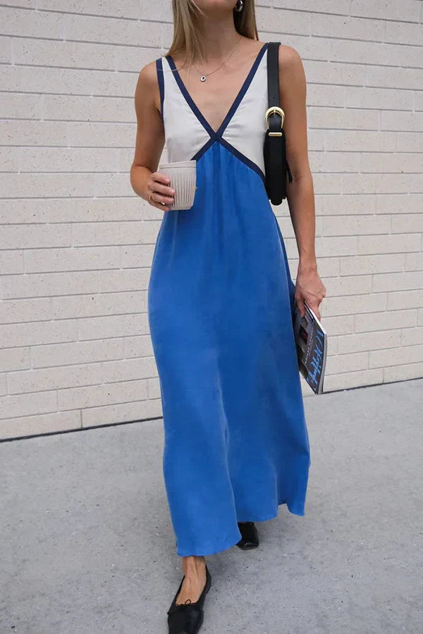 Iris V-Neck Colorblock Dress
