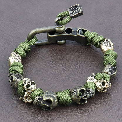 Raven Gothic Skull Bracelet