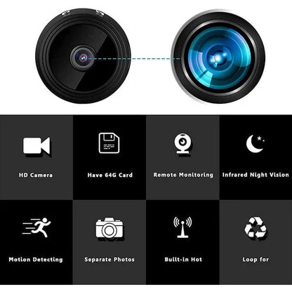 Wireless Camera with Night Vision and Motion Detection, 1080p HD Recording