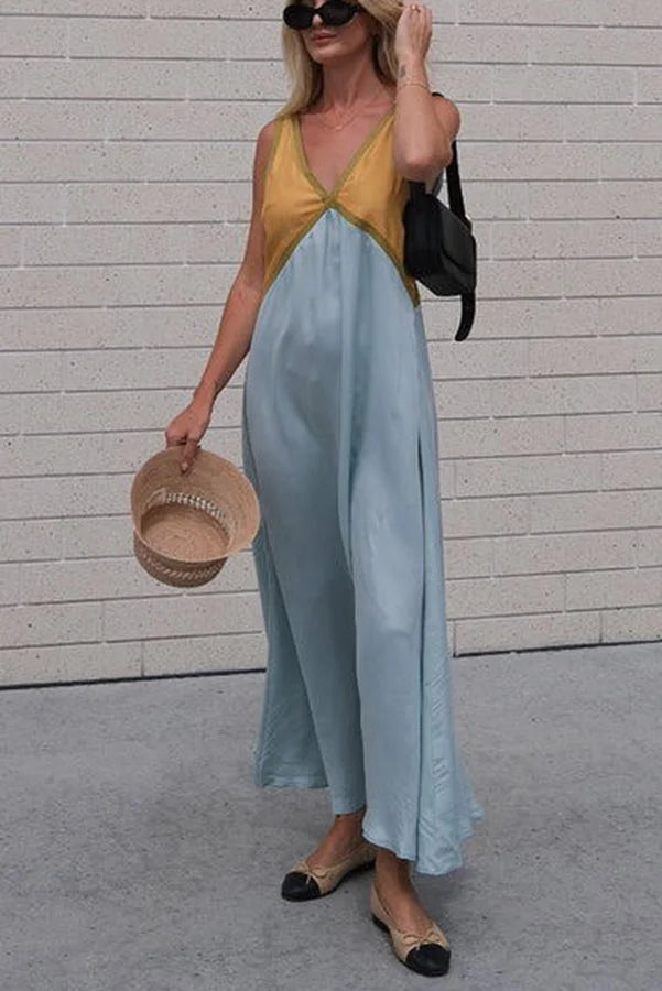Iris V-Neck Colorblock Dress