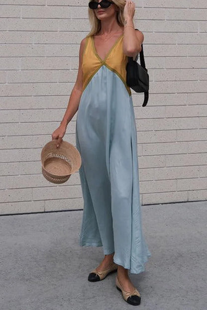 Iris V-Neck Colorblock Dress