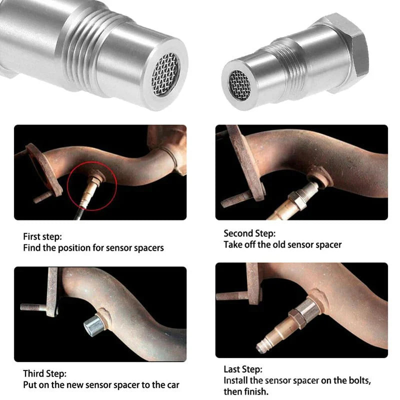 Oxygen Sensor Adapter with M18x1.5 Threading and Internal Catalytic Converter