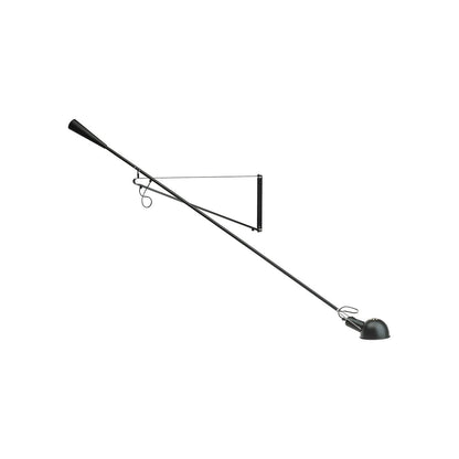 Adjustable Wall Lamp with Extended Arm and Cast Iron Counterweight, Hardwired