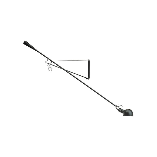 Adjustable Wall Lamp with Extended Arm and Cast Iron Counterweight, Hardwired