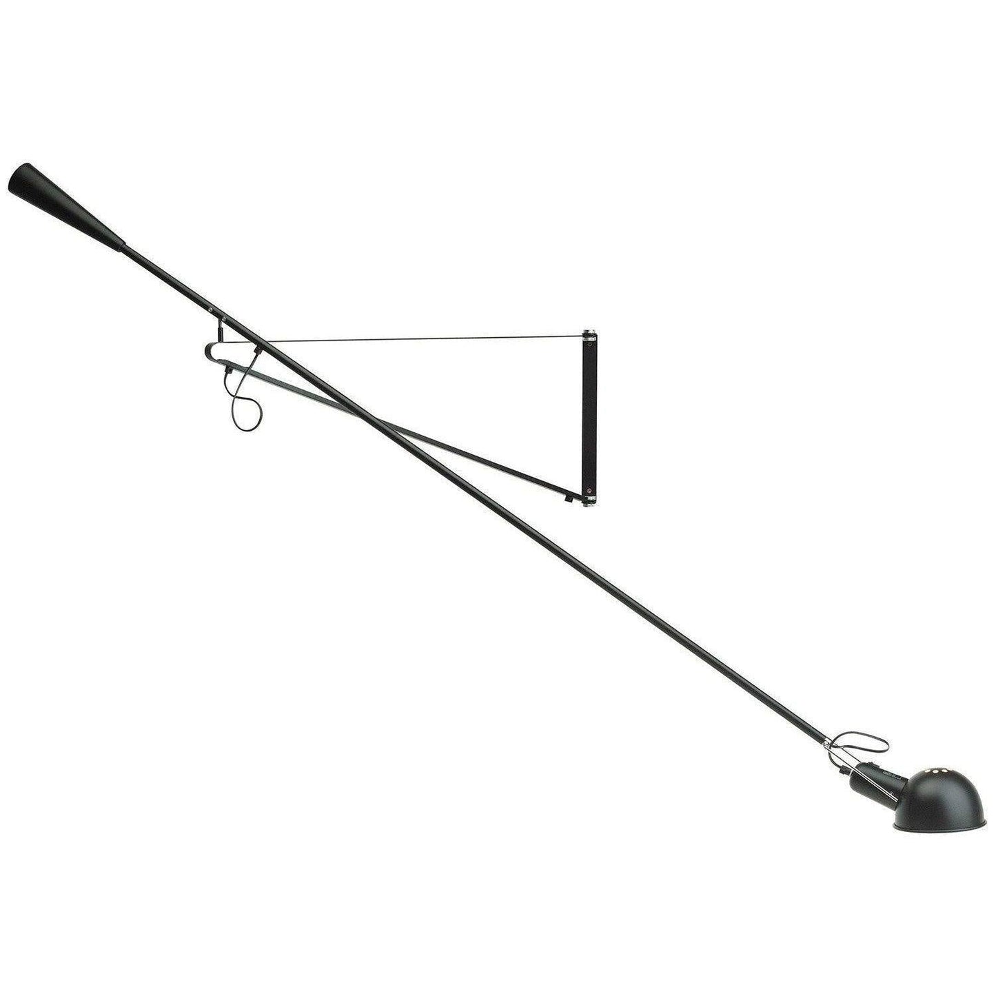 Adjustable Wall Lamp with Extended Arm and Cast Iron Counterweight, Hardwired