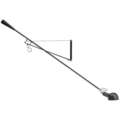 Adjustable Wall Lamp with Extended Arm and Cast Iron Counterweight, Hardwired