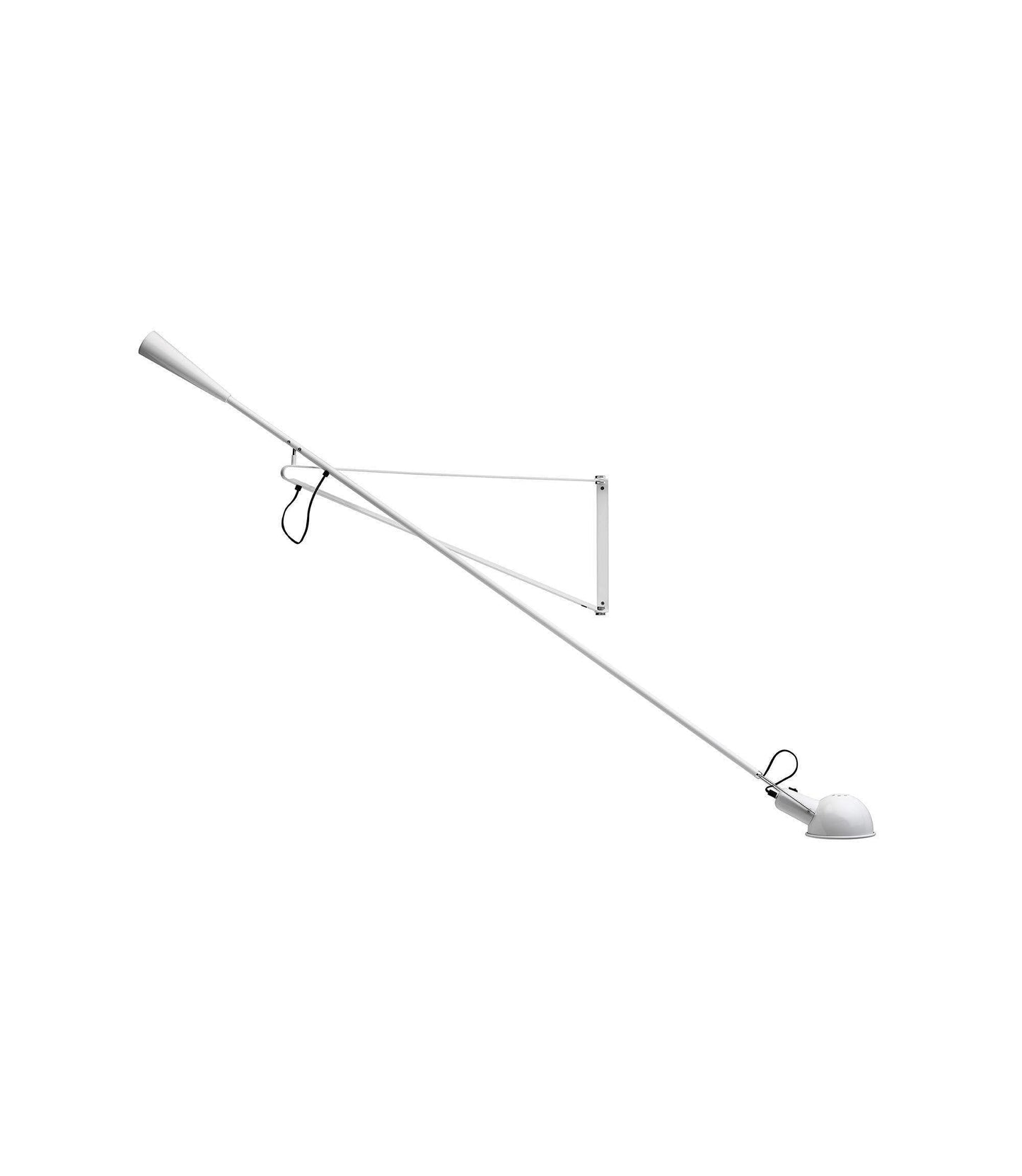 Adjustable Wall Lamp with Extended Arm and Cast Iron Counterweight, Hardwired