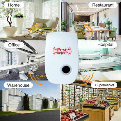 Ultrasonic Pest Repeller with Variable Frequency and Heat Dissipation for Indoor Outdoor Use