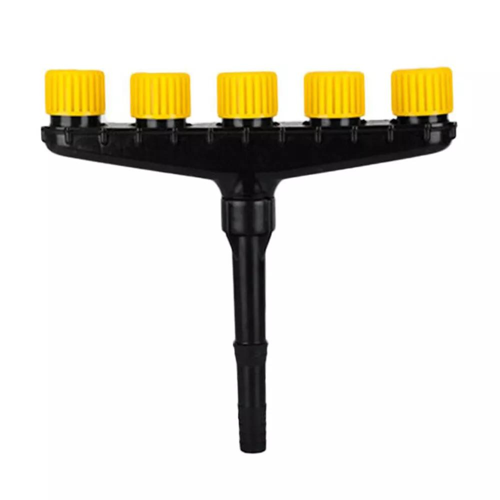 Garden Spray Nozzle with Adjustable Patterns and Trigger Lock for Hose Attachment