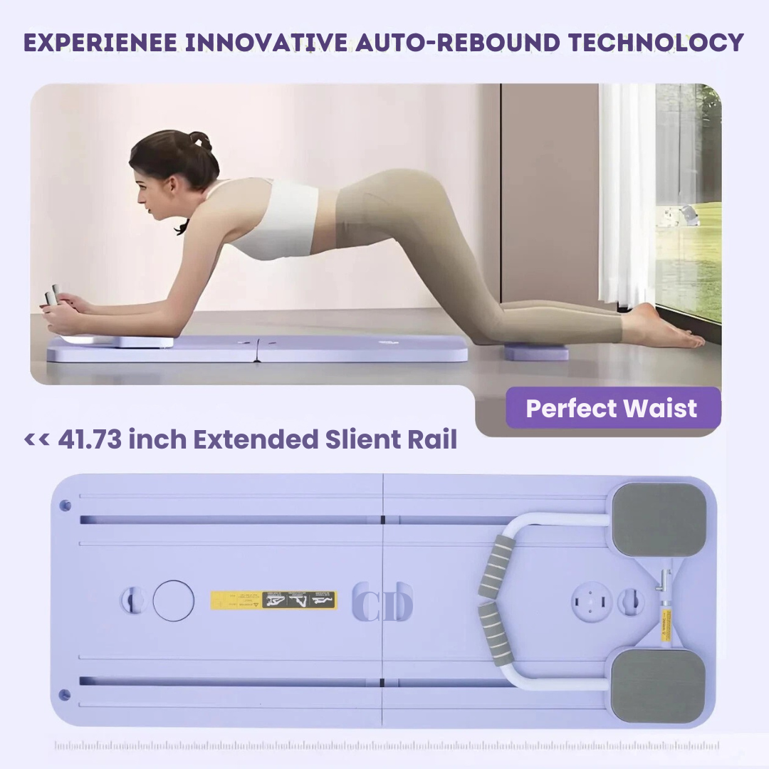 Compact Folding Exercise Board with Resistance Bands for Full Body Training