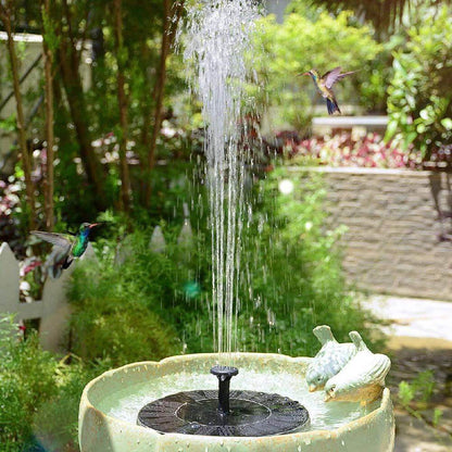 Solar Water Fountain Pump with Four Spray Nozzles and Adjustable Height