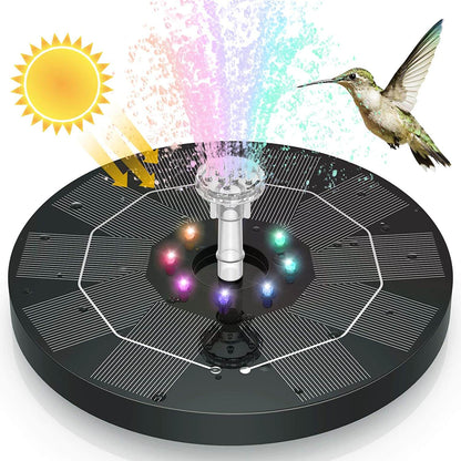 Solar Water Fountain Pump with Four Spray Nozzles and Adjustable Height