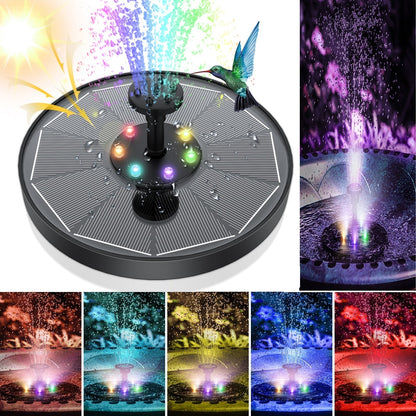 Solar Water Fountain Pump with Four Spray Nozzles and Adjustable Height