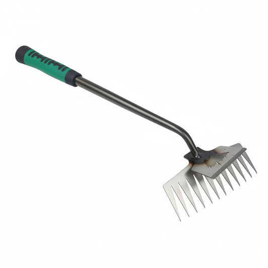 Root Extraction Garden Tool with Manganese Steel Tines and Ergonomic Handle
