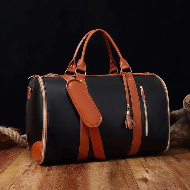 Carry On Travel Bag with Hanging Garment Zone and Shoe Compartment, 60 Liter