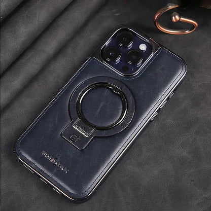 Phone Case with Textured Grip and Built In Kickstand, Magnetic Camera Protection
