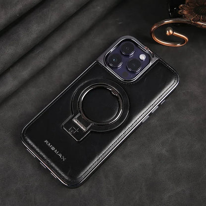 Phone Case with Textured Grip and Built In Kickstand, Magnetic Camera Protection