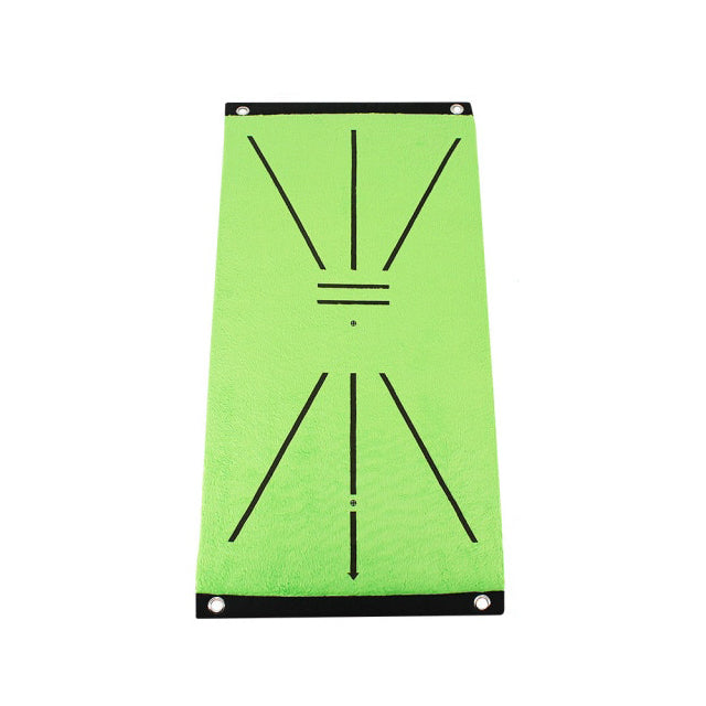 Golf Swing Practice Mat with Impact Feedback and Rubber Grip Base